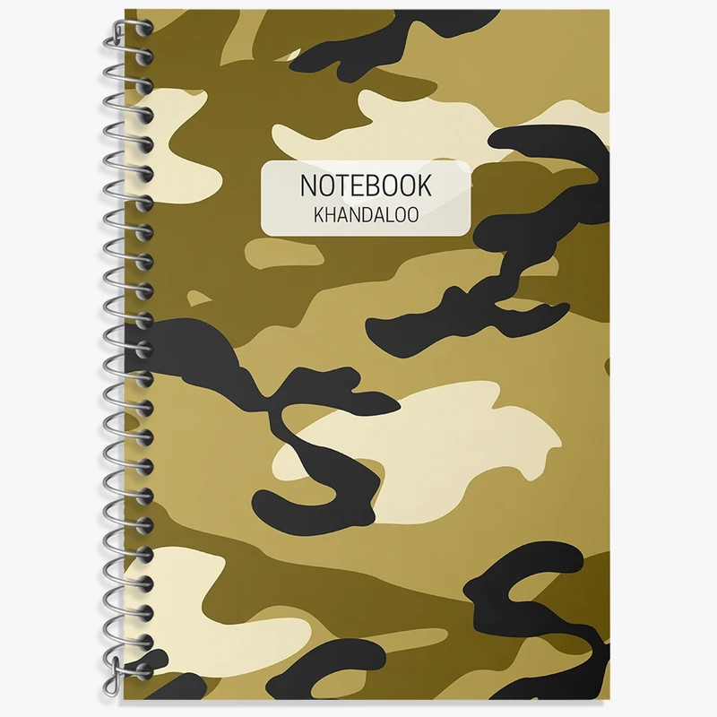 دفتر زبان 50 برگ خندالو مدل دو خط طرح چریکی کد N595