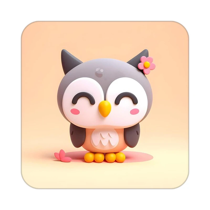 زیر لیوانی کاکتی طرح حیوانات کارتونی مدل mp27240