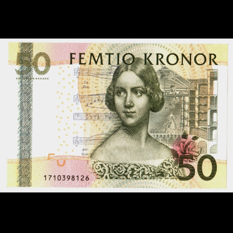 اسکناس تزئینی مدل سوئد 50 کرون