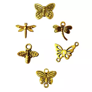 آویز دستبند طرح پروانه زیبا کد AD 0156 مجموعه 6 عددی