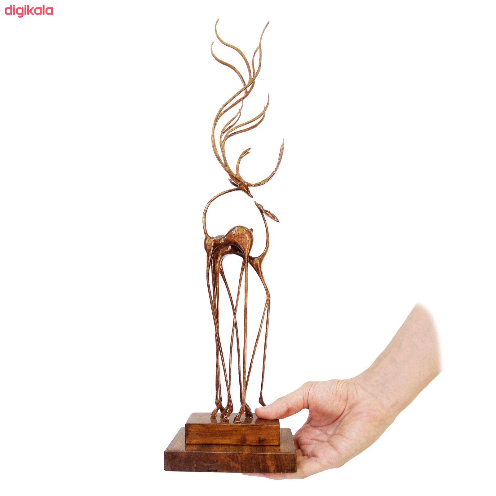 مجسمه چوبی غزال عاشق مدل RS 825 main 1 3