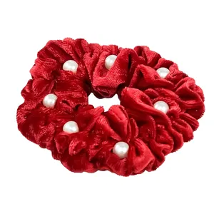 کش مو زنانه طرح مخمل مروارید دار