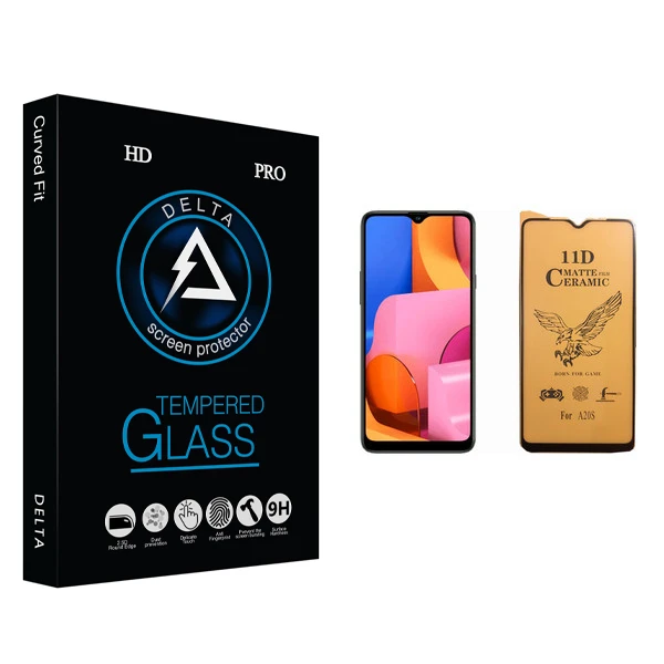 محافظ صفحه نمایش سرامیکی دلتا مدل Fit مناسب برای گوشی موبایل سامسونگ Galaxy A20s