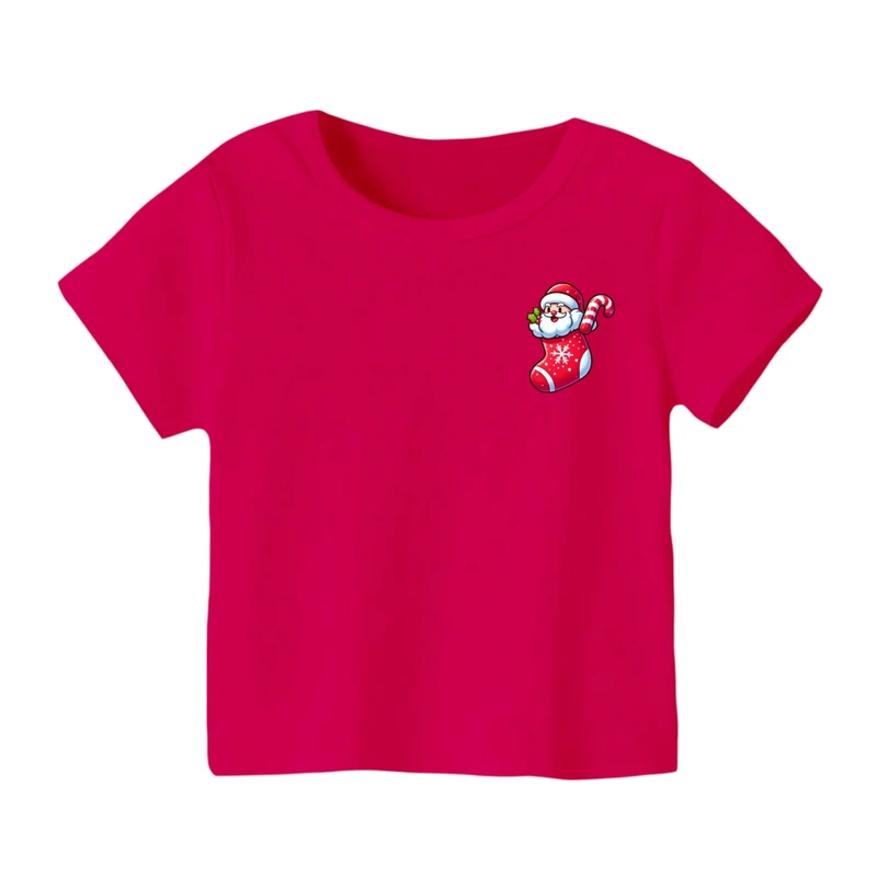 تی شرت آستین کوتاه بچگانه مدل بابانوئل کریسمس کد 25