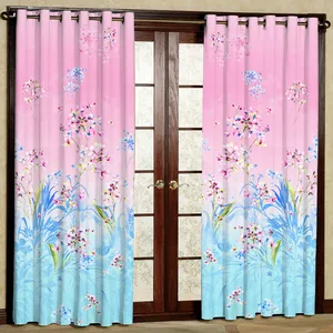  پرده مدل گل دار  مخمل پانچی کد 1286 سایز 140x280 سانتی متر
