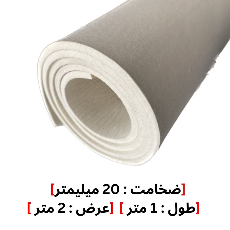 نمد صنعتی نسوز و روغنگیر مدل 20MM طول 1 متر