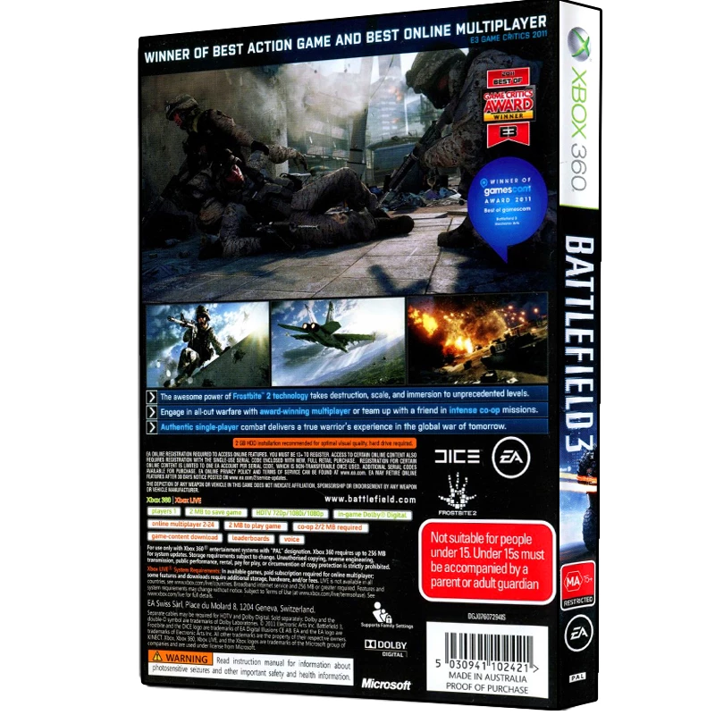 بازی Battlefield 3 مخصوص XBOX 360