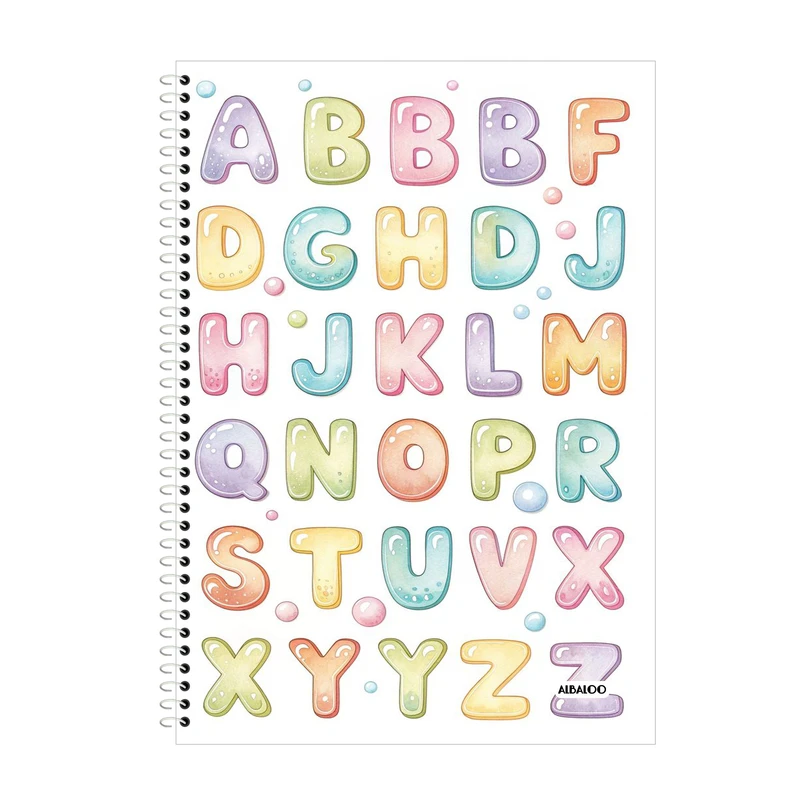 دفتر زبان 50 برگ آلبالو طرح فانتزی کد 2330