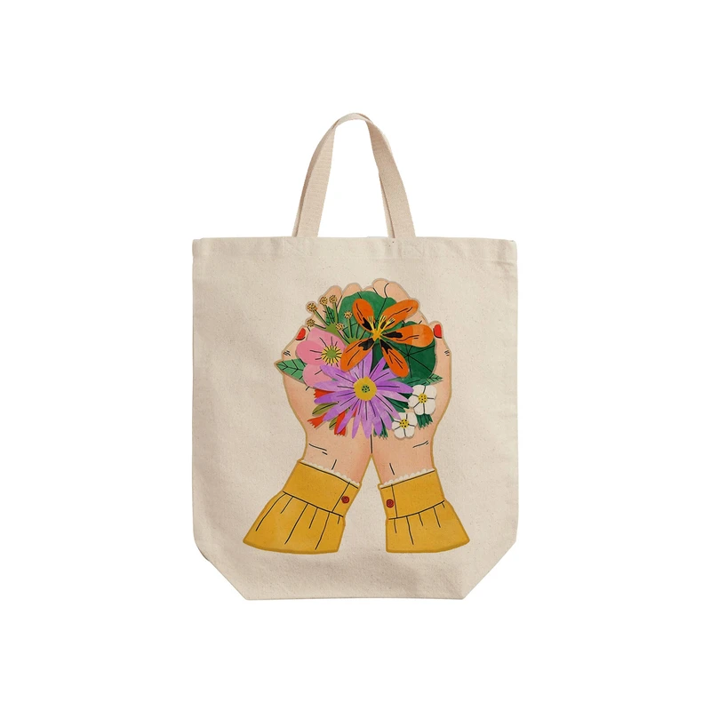 ساک خرید ترمه طراحان ایده مدل یک مشت گل کد cfp1432 - S