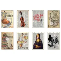 پوستر کارنيکا طرح روزنامه وینتج کد 61889 مجموعه 8 عددی