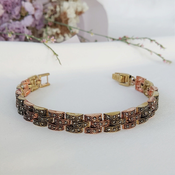 دستبند زنانه مدل مارگازیت طلاروس ریلی کد JW481.2