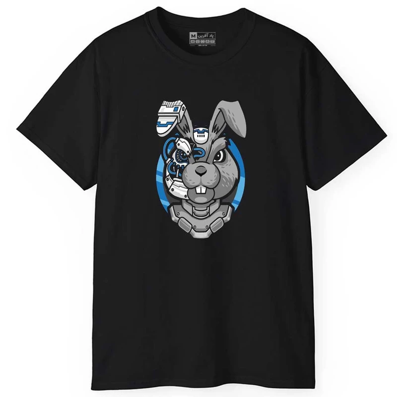 تی شرت آستین کوتاه مردانه پاد آفرین مدل اسپرت طرح خرگوش کد 01063
