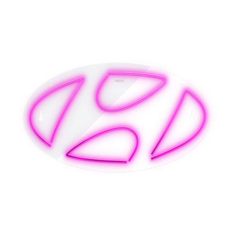 چراغ دیواری نئون دیزاین طرح Hyundai_PN