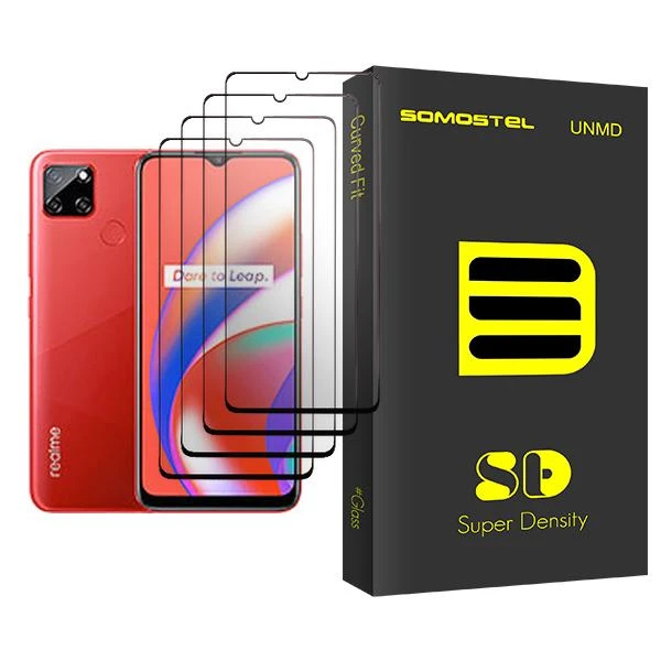 محافظ صفحه نمایش سوماستل مدل SD Glass MIX004 مناسب برای گوشی موبایل ریلمی C12 بسته چهار عددی