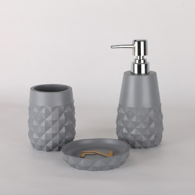 ست سرویس بهداشتی 3 پارچه دلفین مدل 002-Gr