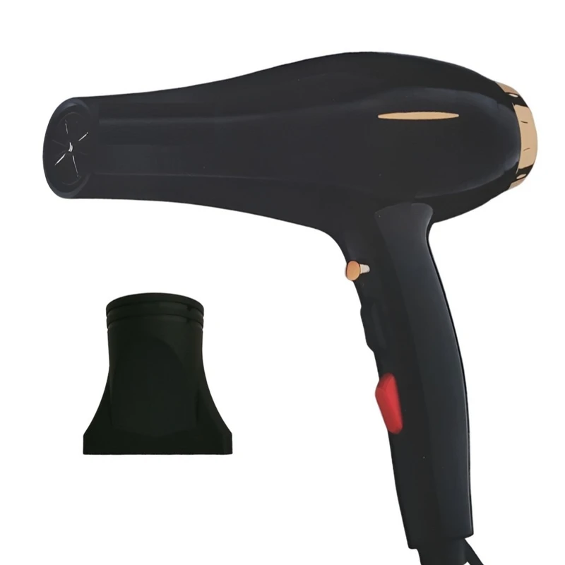 سشوار حرفه‌ای مدل pro_9000w، موتور AC با توان مصرفی 9000 وات، دارای قابلیت تعویض سری، باد سرد و فناوری تولید یون، طراحی ارگونومیک، با حالت صاف‌کننده و حجم‌دهنده، وزن 574 گرم، تنظیم حرارت 3 حالته و کنترل سرعت 2 حالته، به همراه 1 عدد سری متمرکزکننده