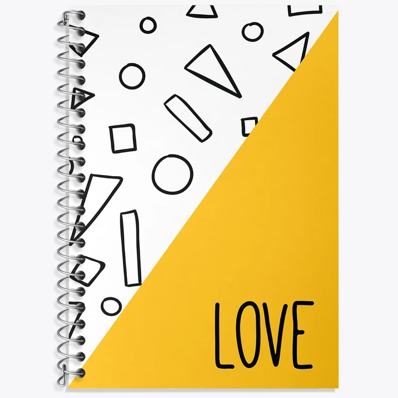 دفتر زبان 50 برگ خندالو مدل دو خط طرح Love کد N262