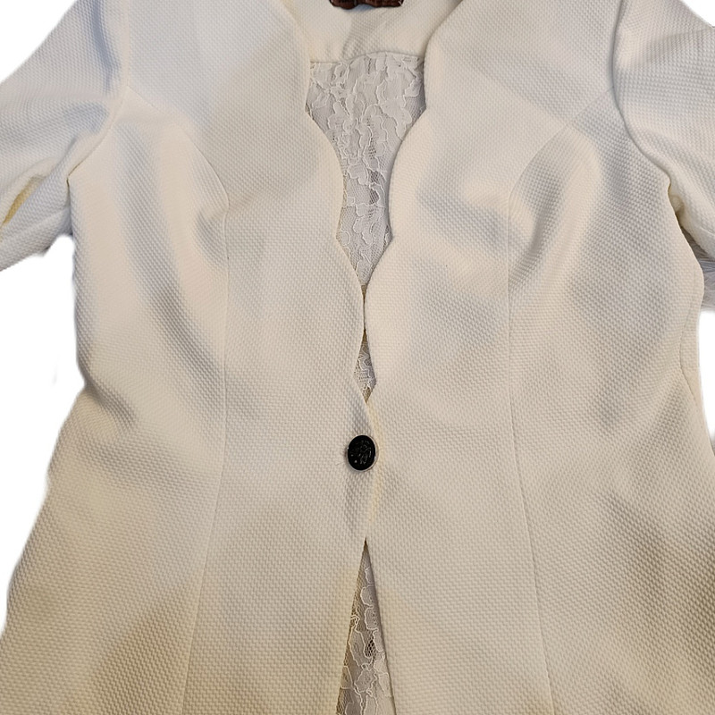 کت زنانه مدل پشت گیپور رنگ نباتی