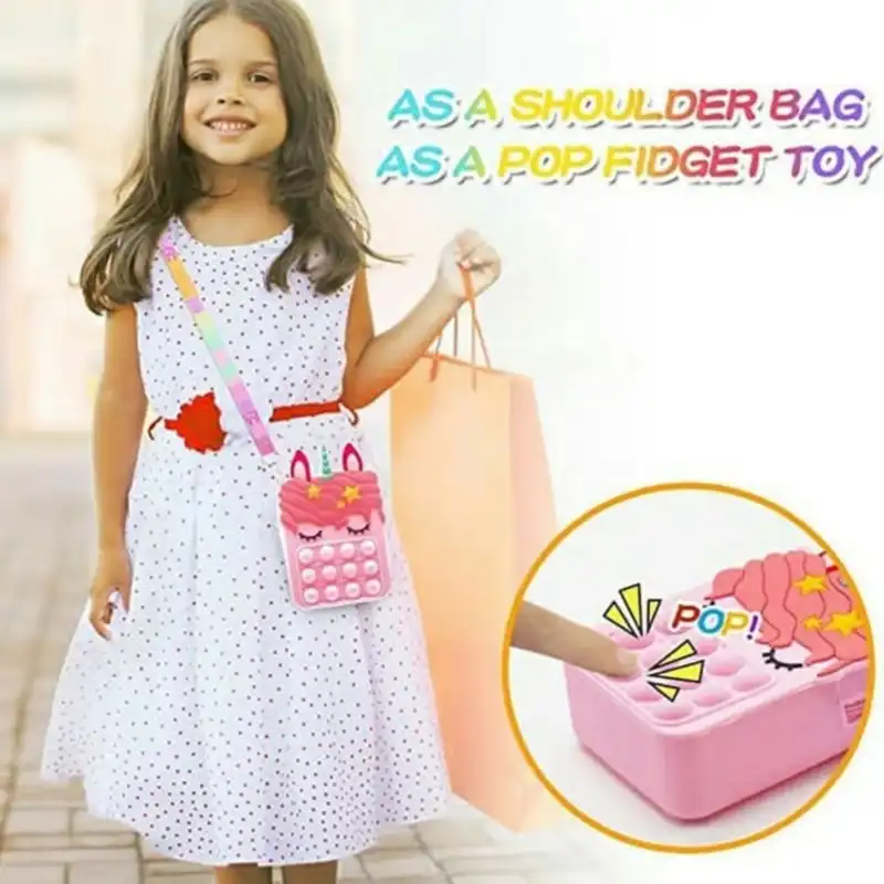 کیف رودوشی بچگانه مدل سیلیکونی پاپیتی یونیکورن