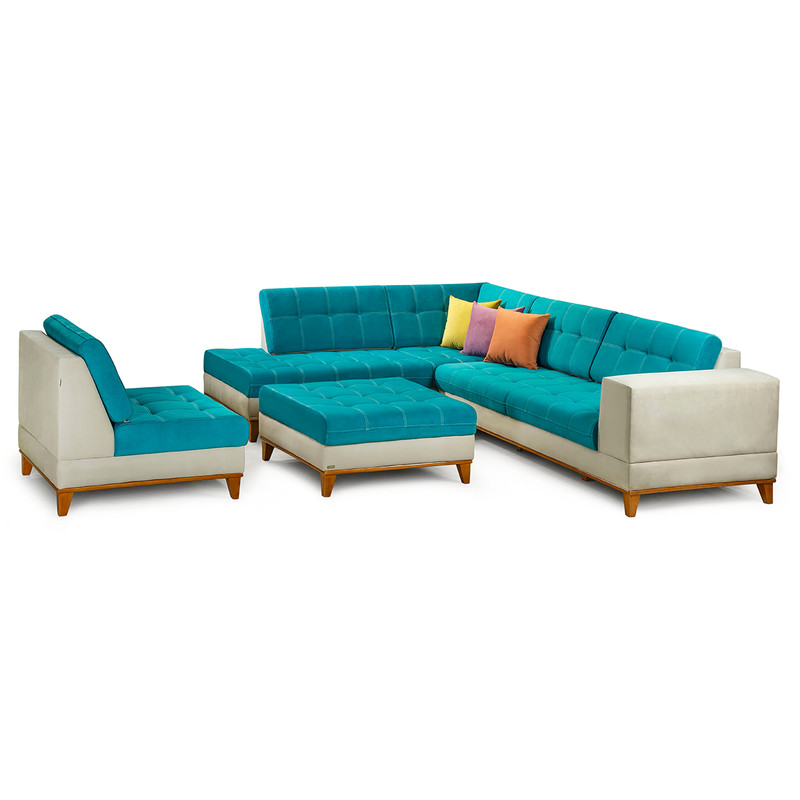 مبل راحتی 7 نفره چشمه نور کد MA-402/BR-CR-BL