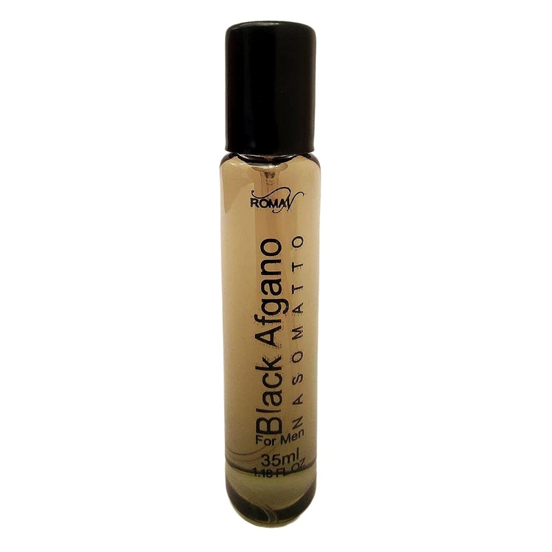 عطر جیبی مردانه رومان مدل بلک افغان حجم 35 میلی لیتر
