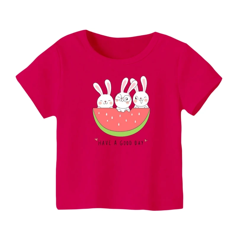 تی شرت آستین کوتاه بچگانه مدل خرگوش یلدایی کد 4