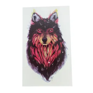 تاتو موقت طرح گرگ آبرنگی کد 11