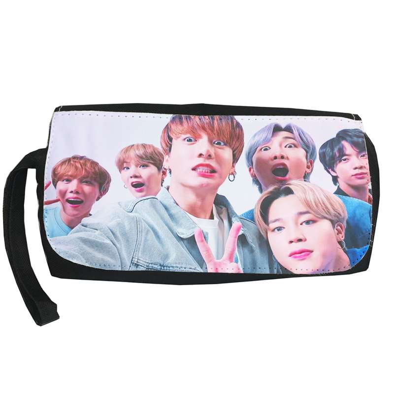 کیف لوازم آرایش  دخترانه طرح BTS بی تی اس Lb9