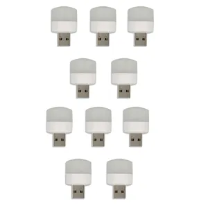 چراغ قوه مدل USB با نور مهتابی بسته 10 عددی