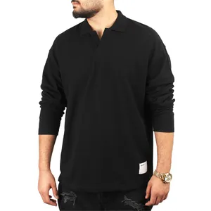 پولوشرت آستین بلند یقه هفت مردانه مدل mesh