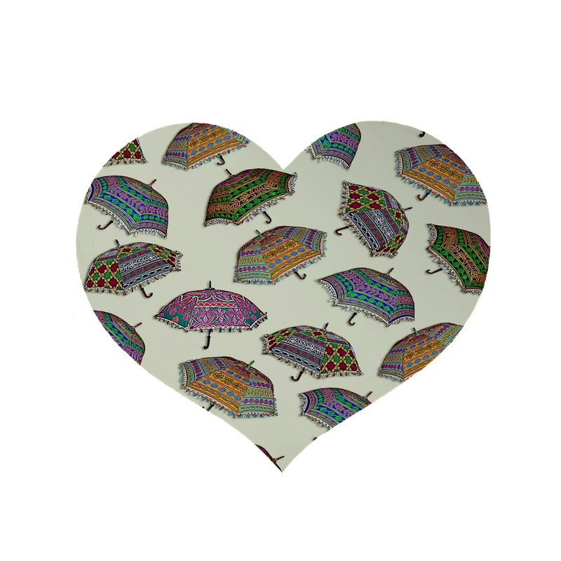 پادری مدل قلب طرح چتر کد 5248 سایز 90x90 سانتی متر 