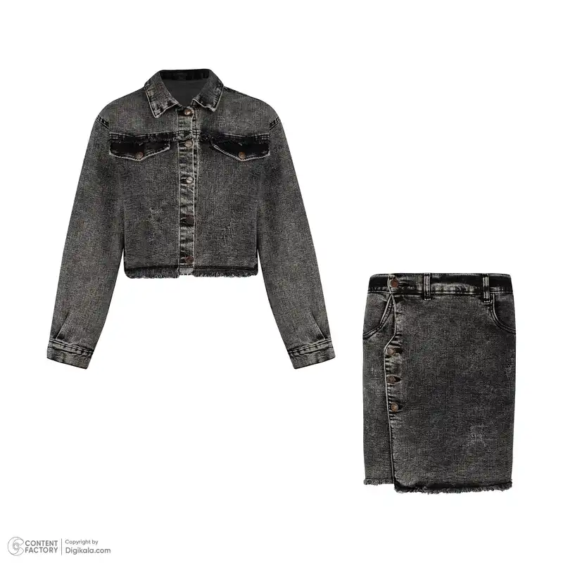 ست کت و دامن جین دخترانه تیپ تاپ مدل ‏24033B241314