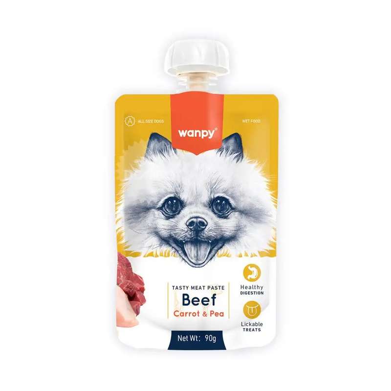 پودینگ سگ ونپی مدل Beef با طعم بیف گوشت گاو وزن 90 گرم