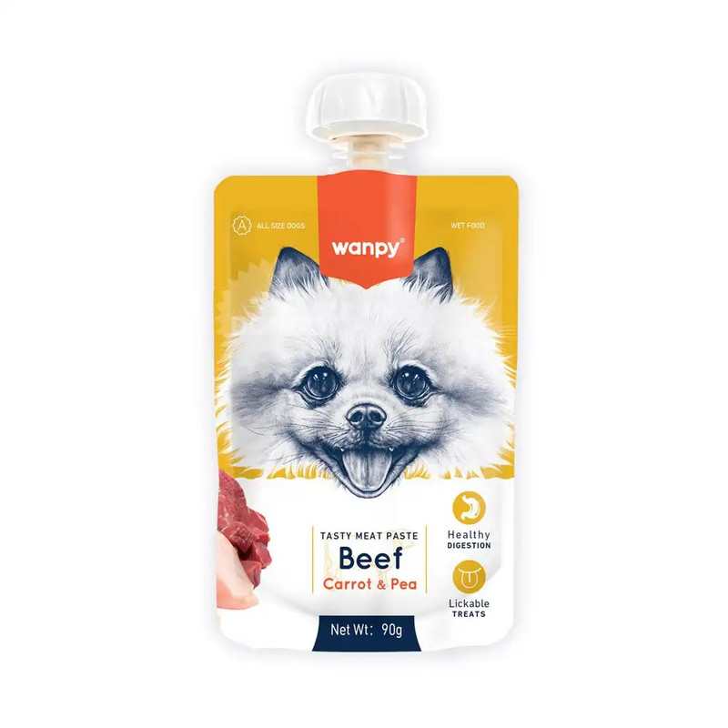 پودینگ سگ ونپی مدل Beef با طعم بیف گوشت گاو وزن 90 گرم