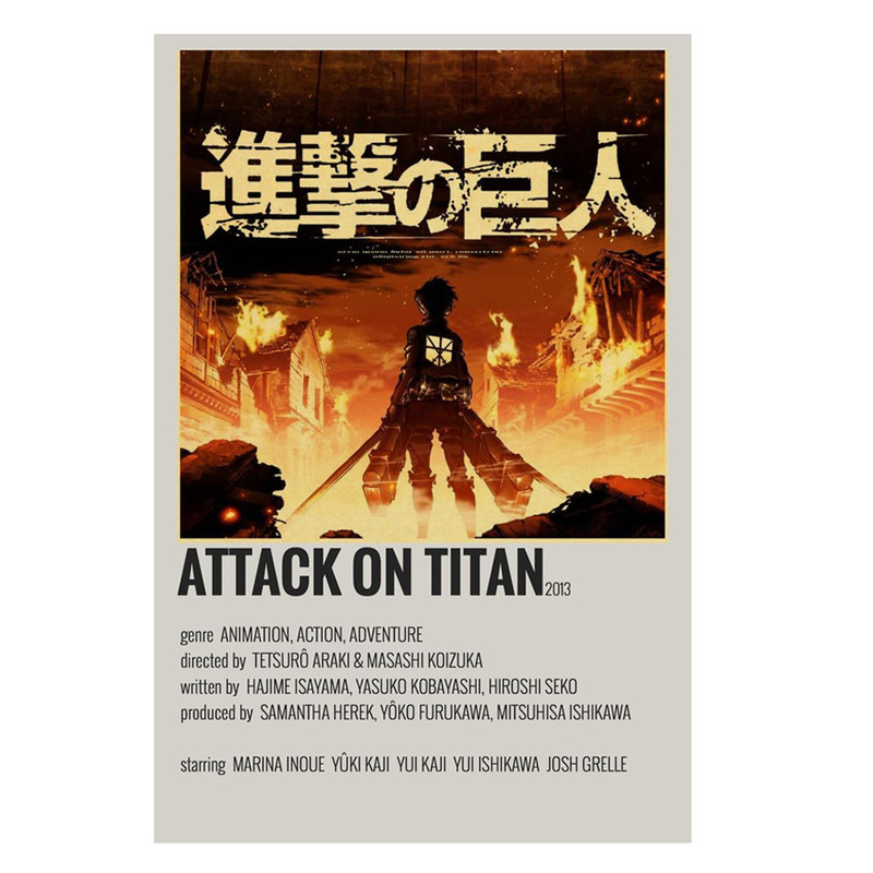 پوستر مدل Attack on titan 
