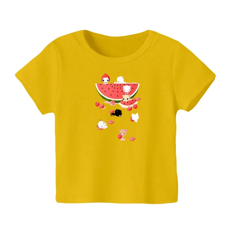 تی شرت آستین کوتاه بچگانه مدل حیوانات و هندوانه یلدایی کد 2