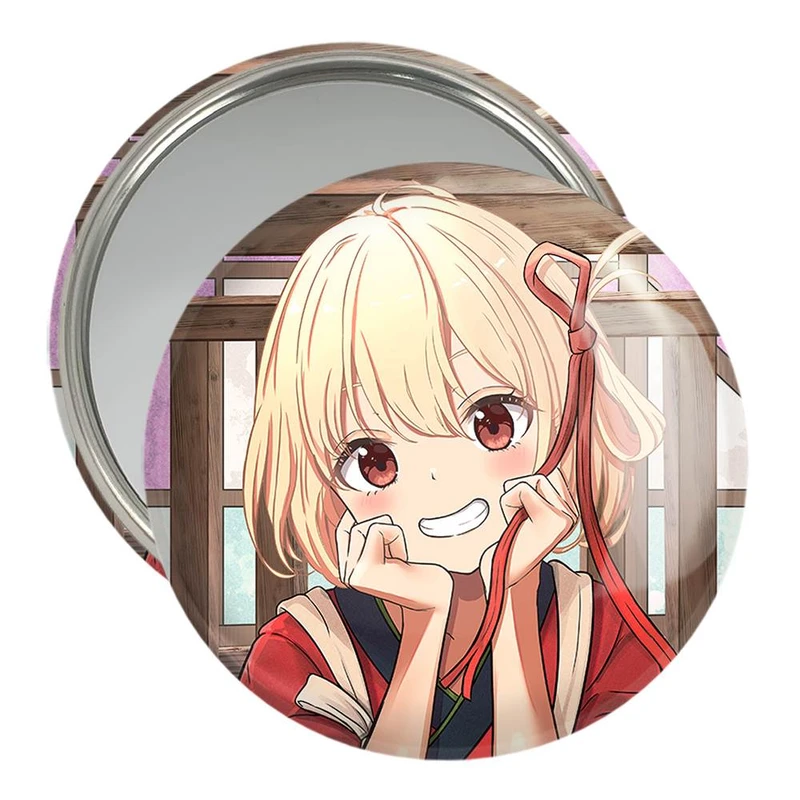 آینه جیبی خندالو مدل چیساتو انیمه Lycoris Recoil  کد 23043