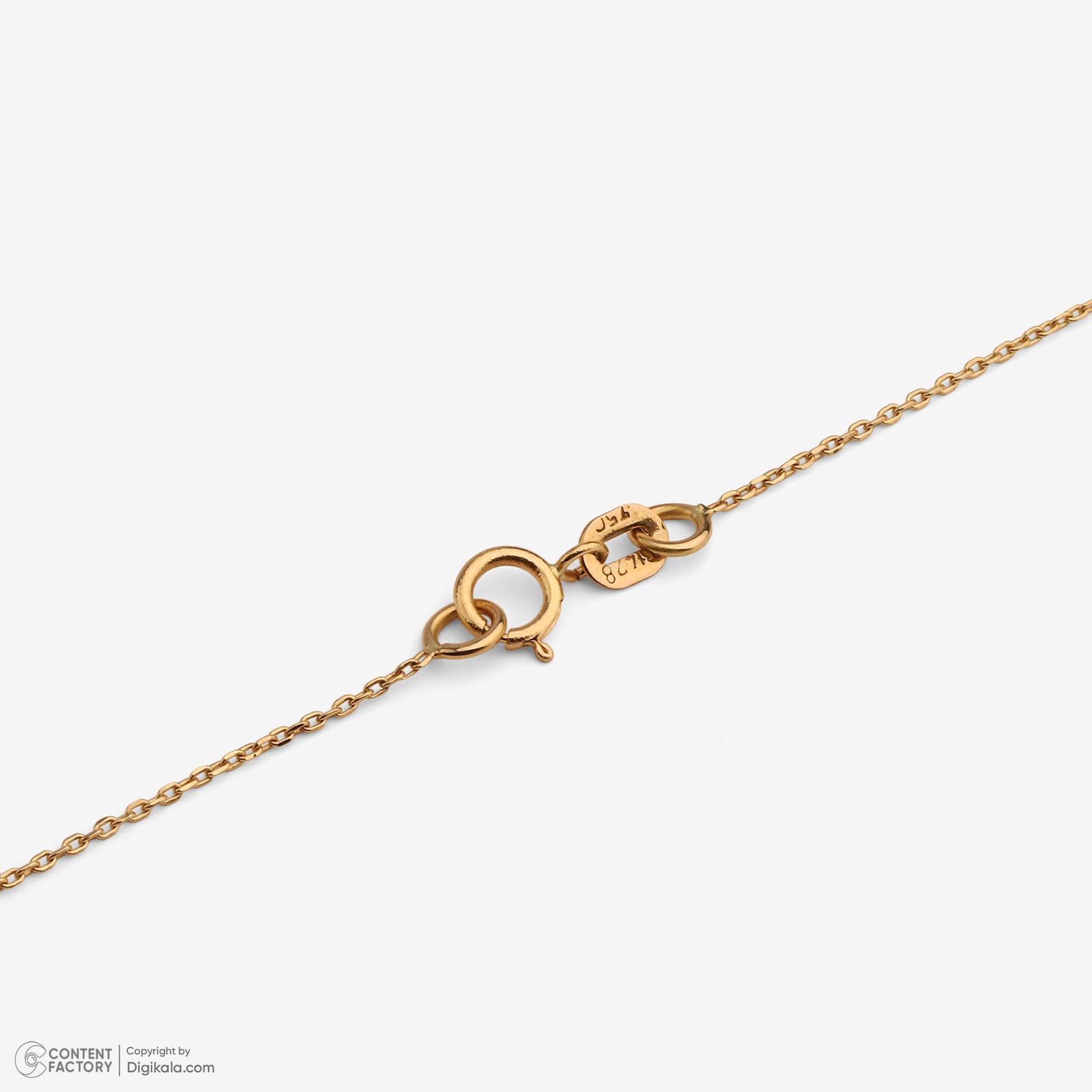 گردنبند طلا 18 عیار زنانه با زنجیر حلقه‌ای (فلامینگو) وی گالری مدل انار و مارکو کد NA1667 -  - 2