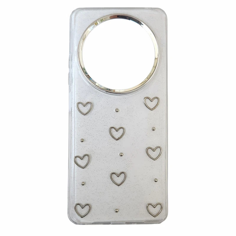 کاور مدل رزینی شاین طرح قلب مناسب برای گوشی موبایل شیائومی Redmi 14C / POCO C75 