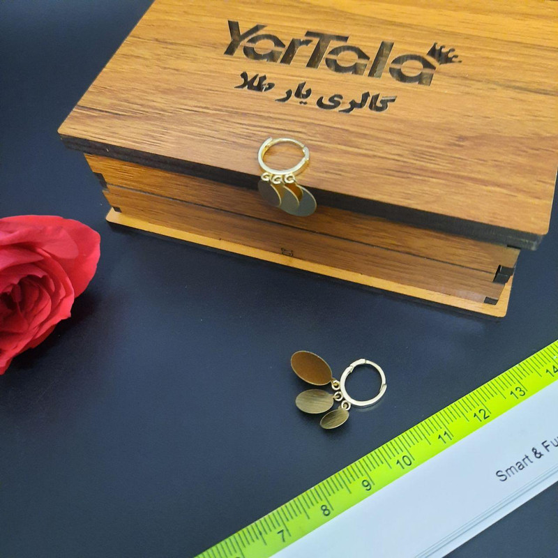 گوشواره طلا 18 عیار زنانه گالری یارطلا کد AG27-8 - 8
