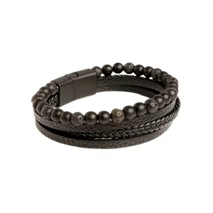 دستبند مردانه مدل  چرمی اسپرت 7373