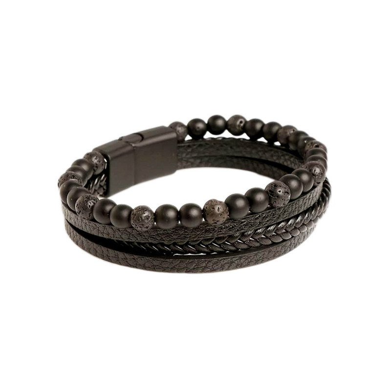 دستبند مردانه مدل  چرمی اسپرت 7373