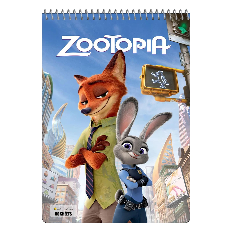 دفتر نقاشی 50 برگ سیمی کارنیکا طرح زوتوپیا Zootopia کد 63473