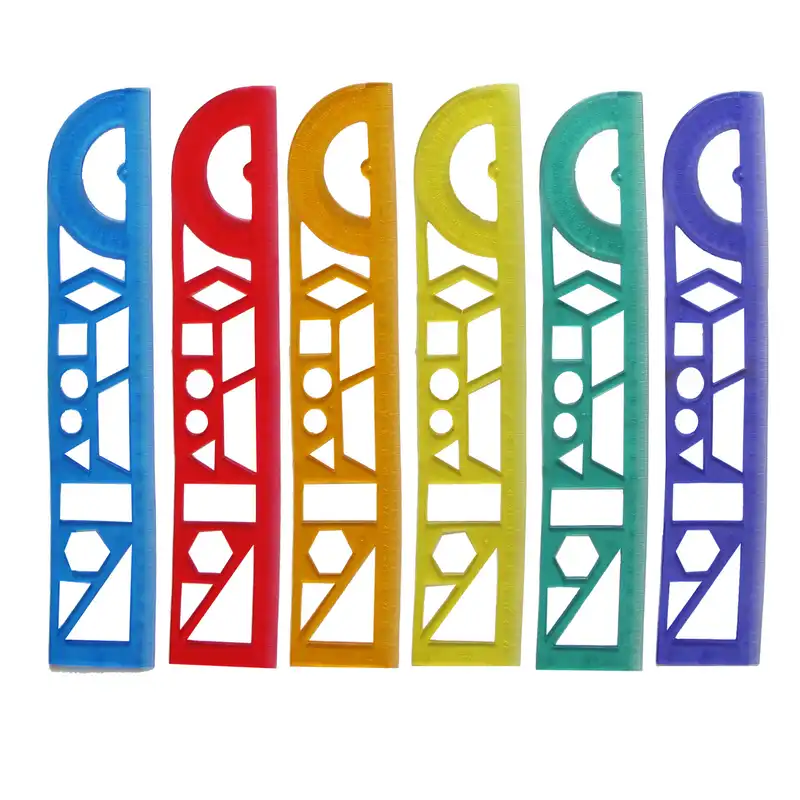 خط کش 30 سانتی متر مدل نقاله دار ژله ای