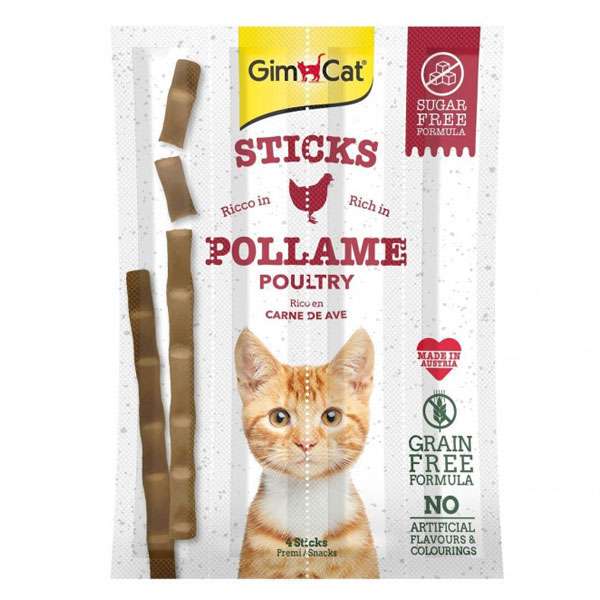 تشویقی مدادی گربه جیم کت مدل مرغ وزن 20 گرم بسته 4 عددی