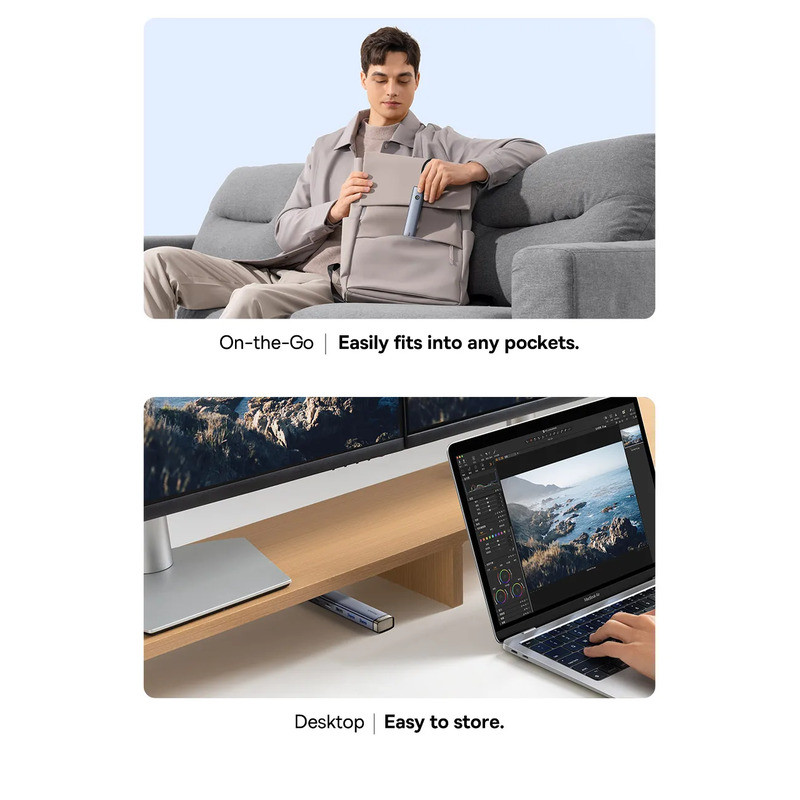 هاب 6 پورت USB-C بیسوس مدل BS-OH166