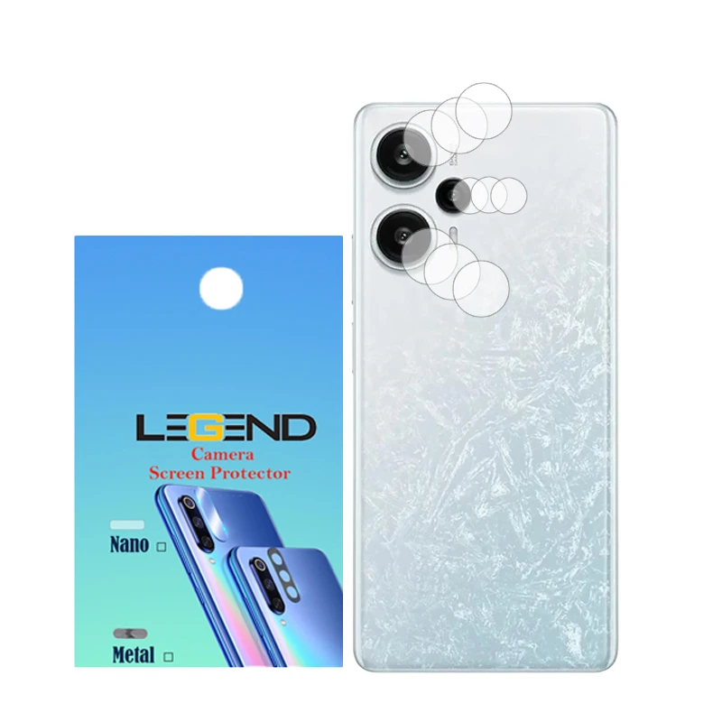 محافظ لنز دوربین لجند مدل نانوگلس مناسب برای گوشی موبایل شیائومی Poco F5 بسته 3 عددی