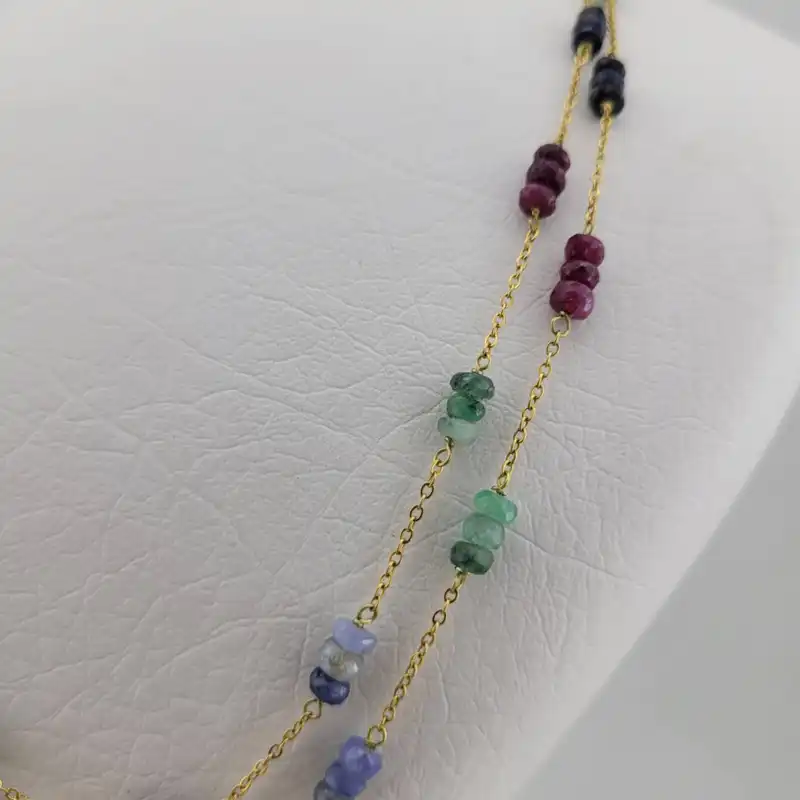 نیم ست زنانه مدل سنگ یاقوت و زمرد آفریقا کد 3609