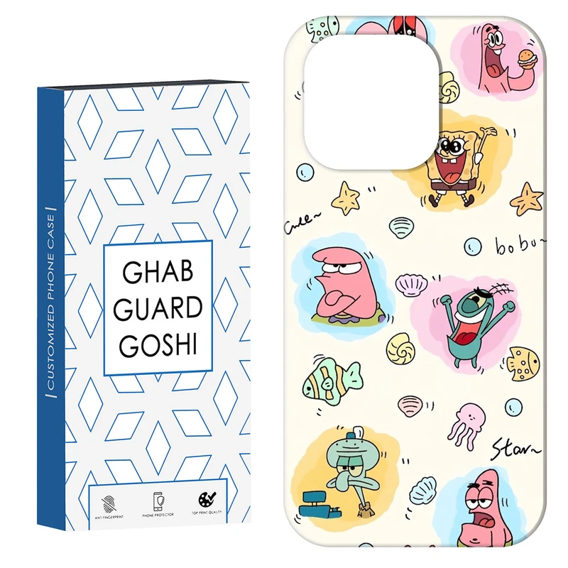 کاور قاب گارد گوشی طرح باب و پاتریک کد Dimo-198 مناسب برای گوشی موبایل اپل  IPHONE 16 PRO MAX   