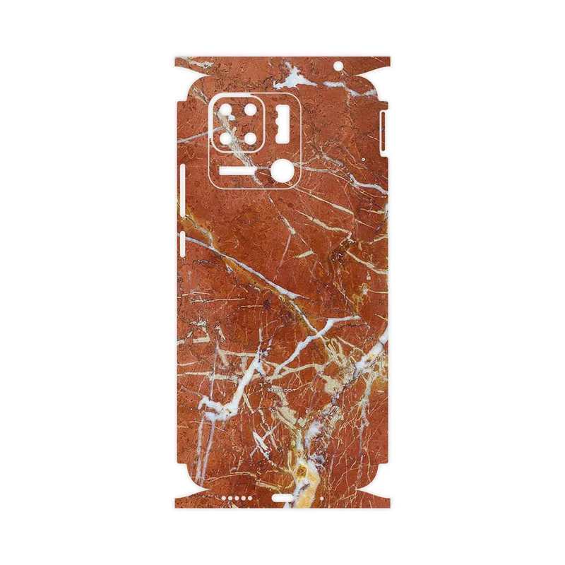 برچسب پوششی ماهوت مدل Red Marble-FullSkin مناسب برای گوشی موبایل شیائومی Redmi 10 Power